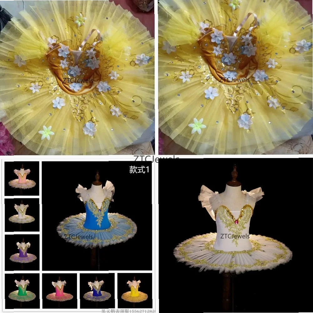 professional-ballet-tutu-pancake-skirt-for-women-girls-competition-dance-costume-cosplay-ballerina-yellow-flower