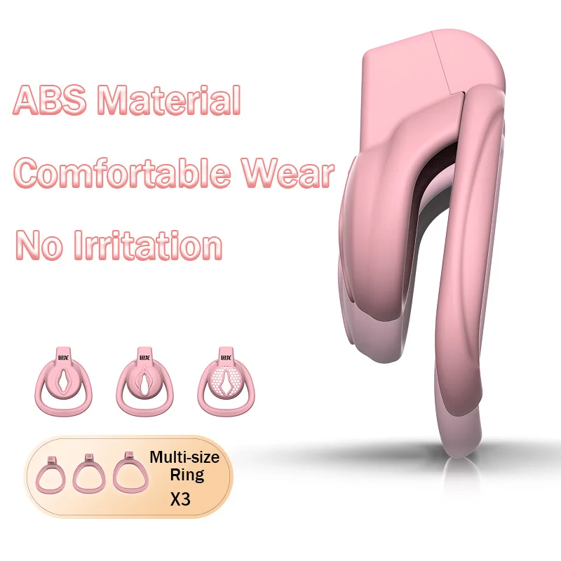 Male Flat Mini Chastity Cage Sex Toys Sissy Beginner Mini Penis Cage Belt with 3 Size Cock Rings Man TS Lock Men'S Adult Goods view 4