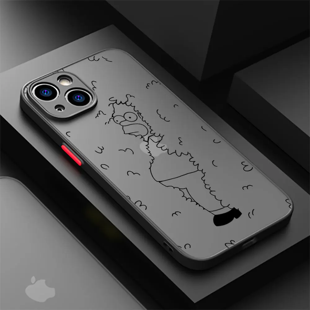 Disney J.Simpson Family Bart phone cases For Apple iPhone 11 SE 8 14 12 Pro 15 7 Plus 13 Mini XS Max XR Luxury Matte Back Cover