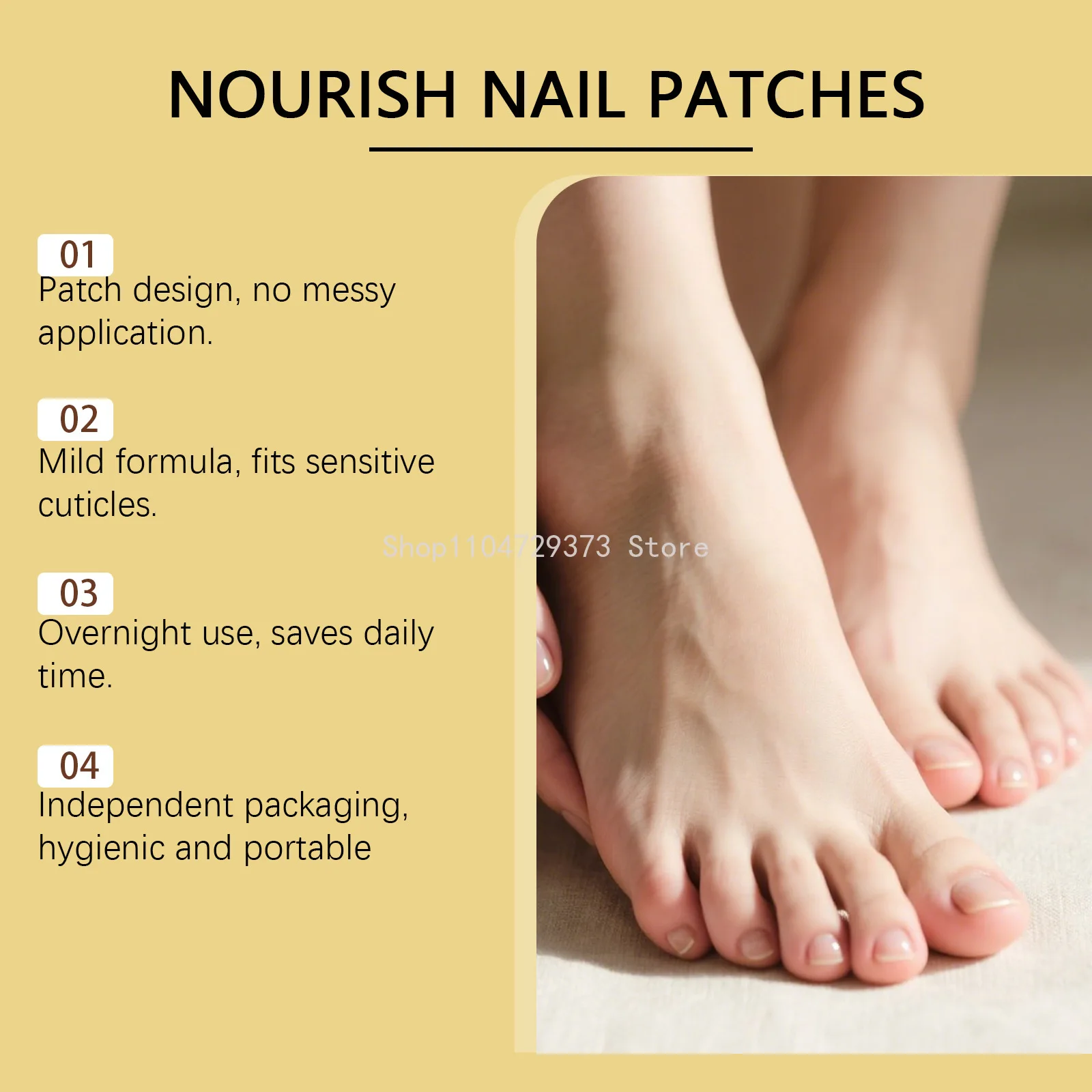 21 Uds. Parches lisos para el cuidado de los dedos de la superficie del clavo, parches hidratantes suaves para el cuidado de los pies, parches adhesivos nutritivos para el cuidado de las uñas, herramienta para el cuidado de los pies