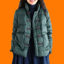 Quilted Padded Black Duck Down Female Coats Red Women's Jackets Thick Padding Korean Popular Clothes Lightweight Fashion 2024