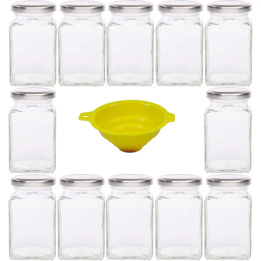 

Glass Spice Jar with Silver Lid, 260ml