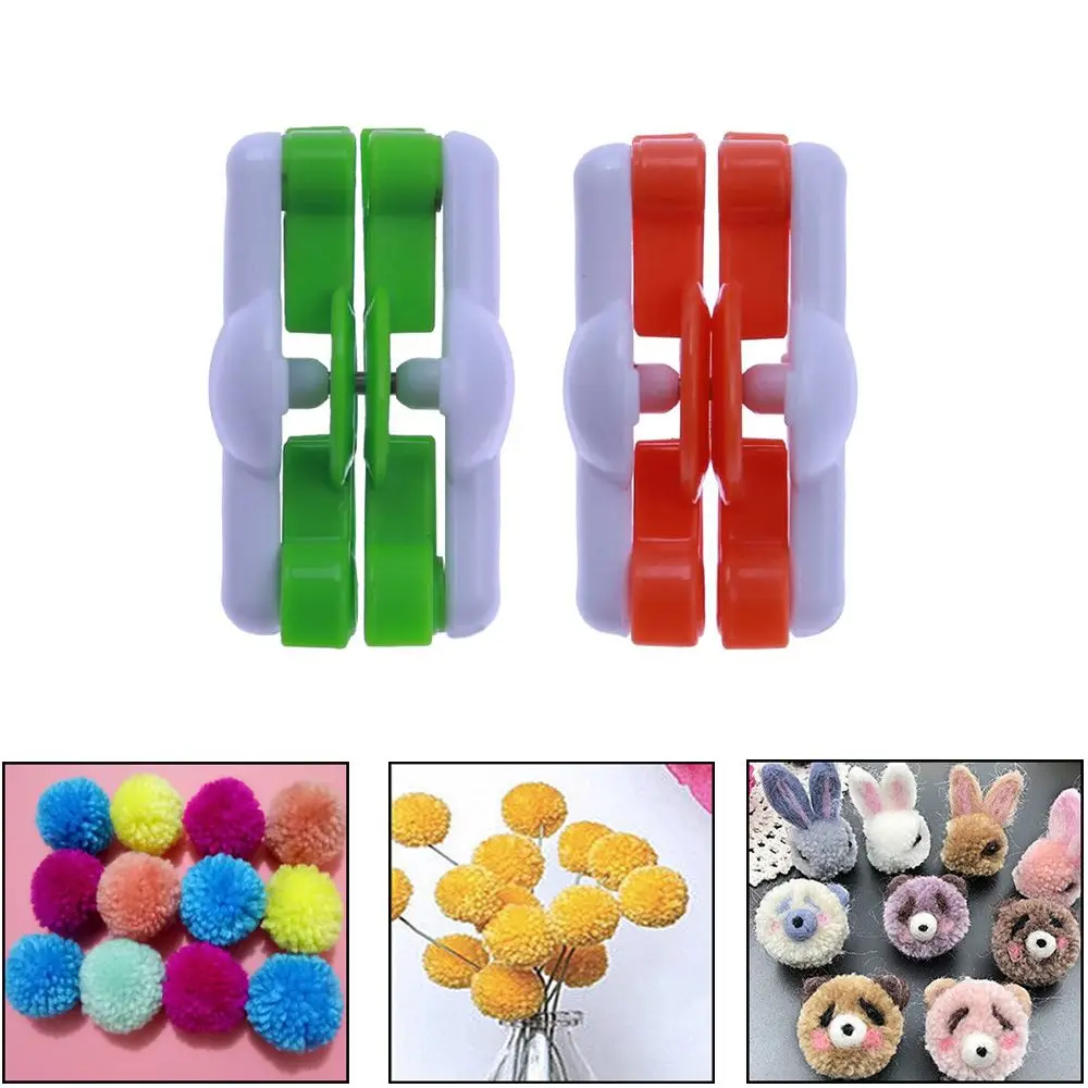 2pcs/lot Mini Pompom Pom-pom Maker for Fluff Ball Weaver Needle Craft DIY Wool Knitting Craft Tool Set