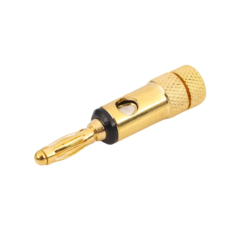 HHTL Gold Plated Banana Plugs 40 Red 40 Black 4Mm 80 Pcs LL68-4BP1