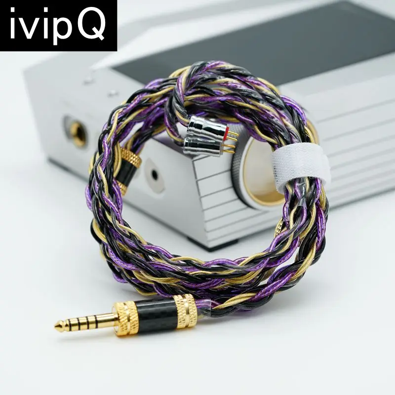 IvipQ-553 DIY HIFI Headphone IEM Upgrade Cable with A2DC/Dan Clark for Dual 3.5 LCD-5 HE1000SE HE-R10
