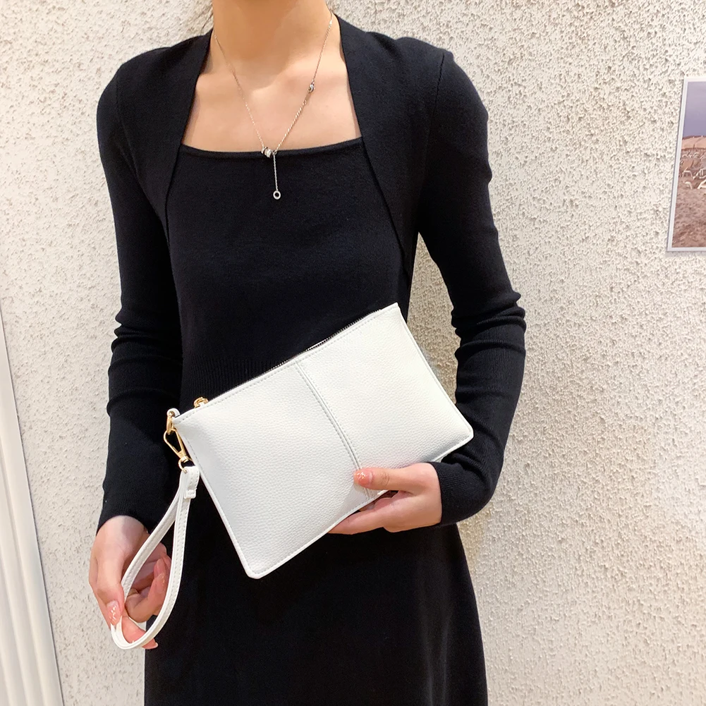 Fashion Women Clutch Bag Handbag Exquisite Envelope Wrist Bags Zipper Long Wallet Elegant Lady Party Evening Bags Coin Purse