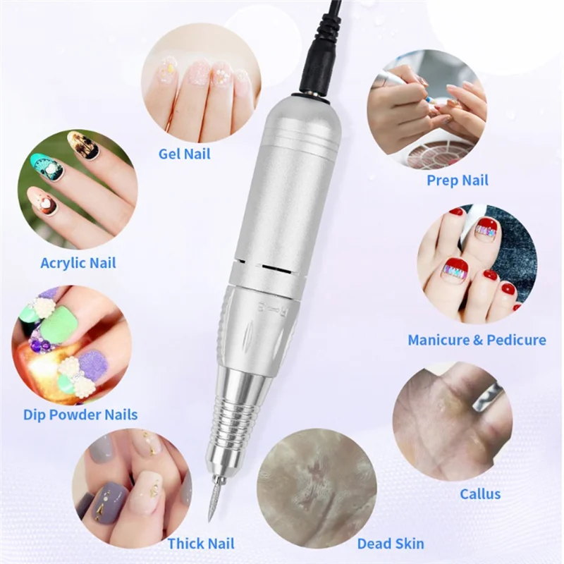 A44Z-Nail Polishing All Machine For Manicure Pedicure Kit Electric Nail File -EU Plug