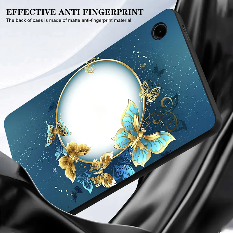 Silicone Tablet Case for Samsung Galaxy Tab A11 A9 + 8.7 Plus S5e T720 Case Tab A 10.1 T510 A8 X200 S6 A7 Lite TPU Black Shell