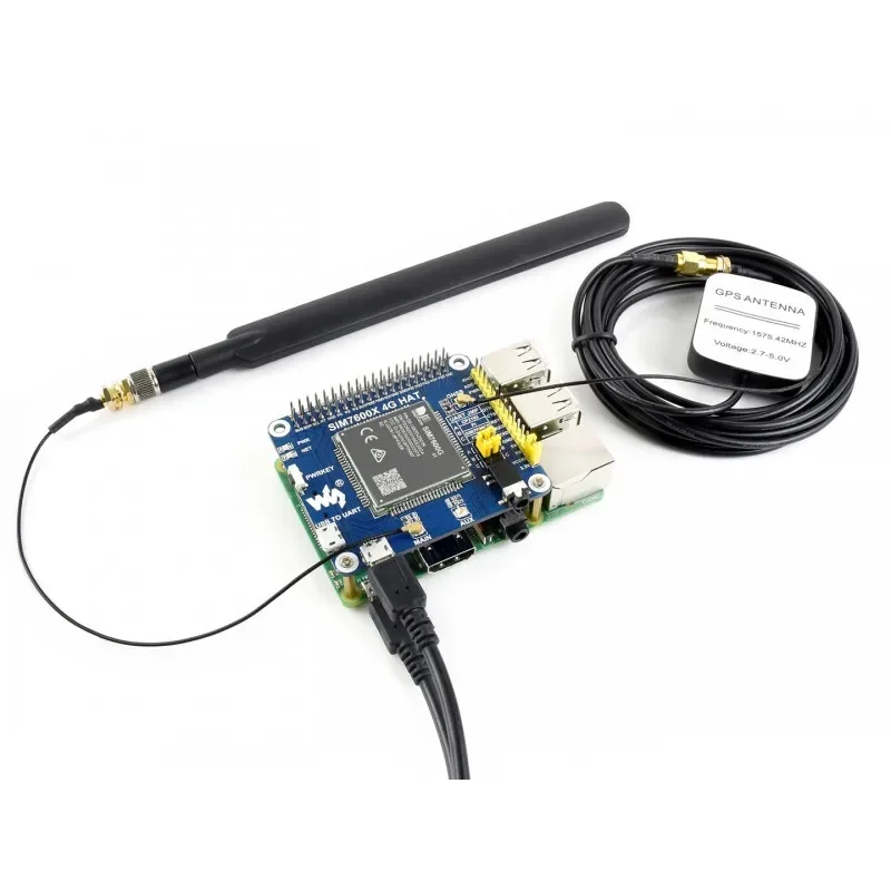 

SIM7600G-H 4G HAT For Raspberry Pi LTE Cat-4 4G / 3G / 2G Support GNSS Positioning Global Band