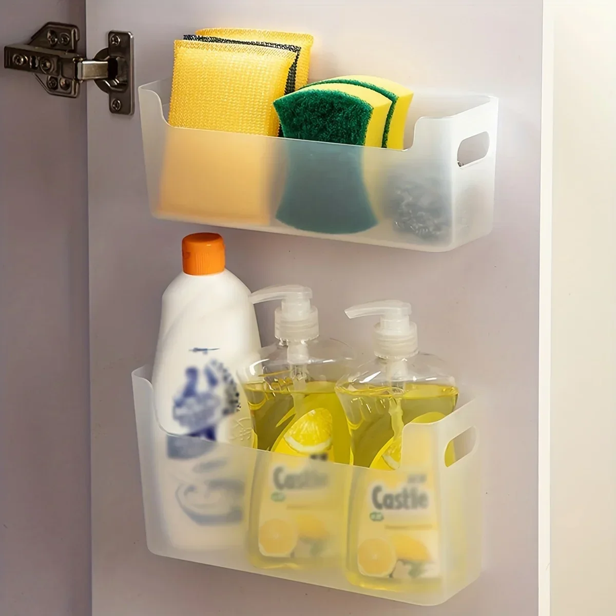 Kitchen Wall Mounted Cabinet Door Storage Box Cabinet Hook Preservation Film Preservation Bag Storage Cling Film Bag Rack