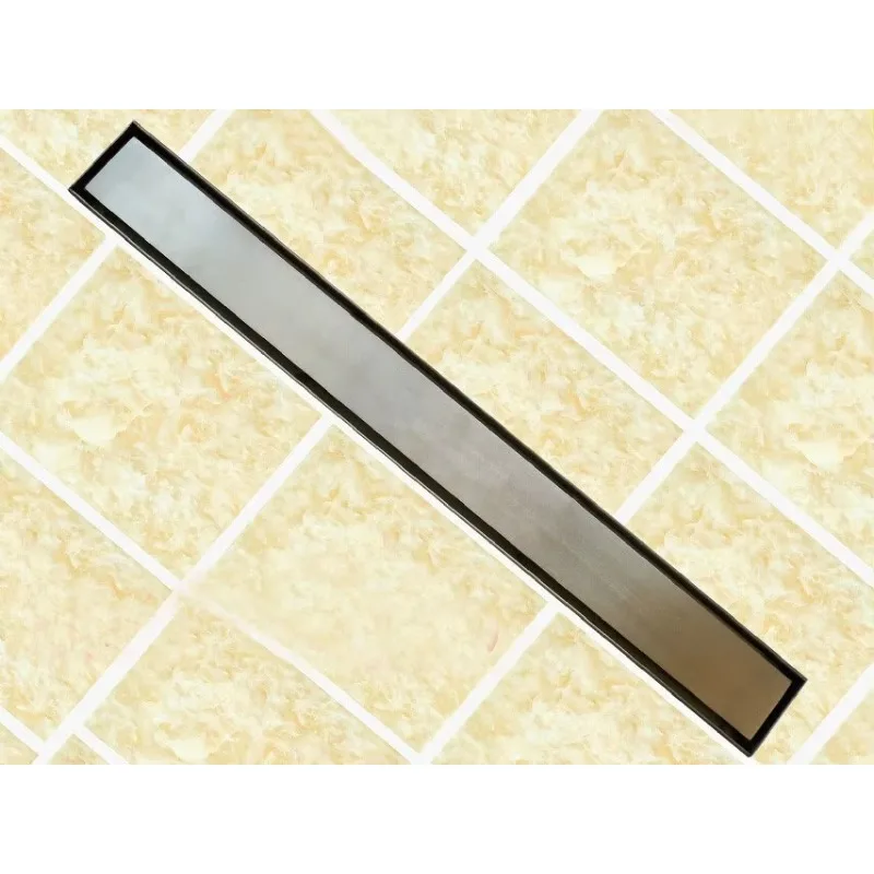 Stainless Steel Linear Shower Drain,80cm 100cm,800mm Shower Drain Channel Gate Floor Drain Bathroom Accessories