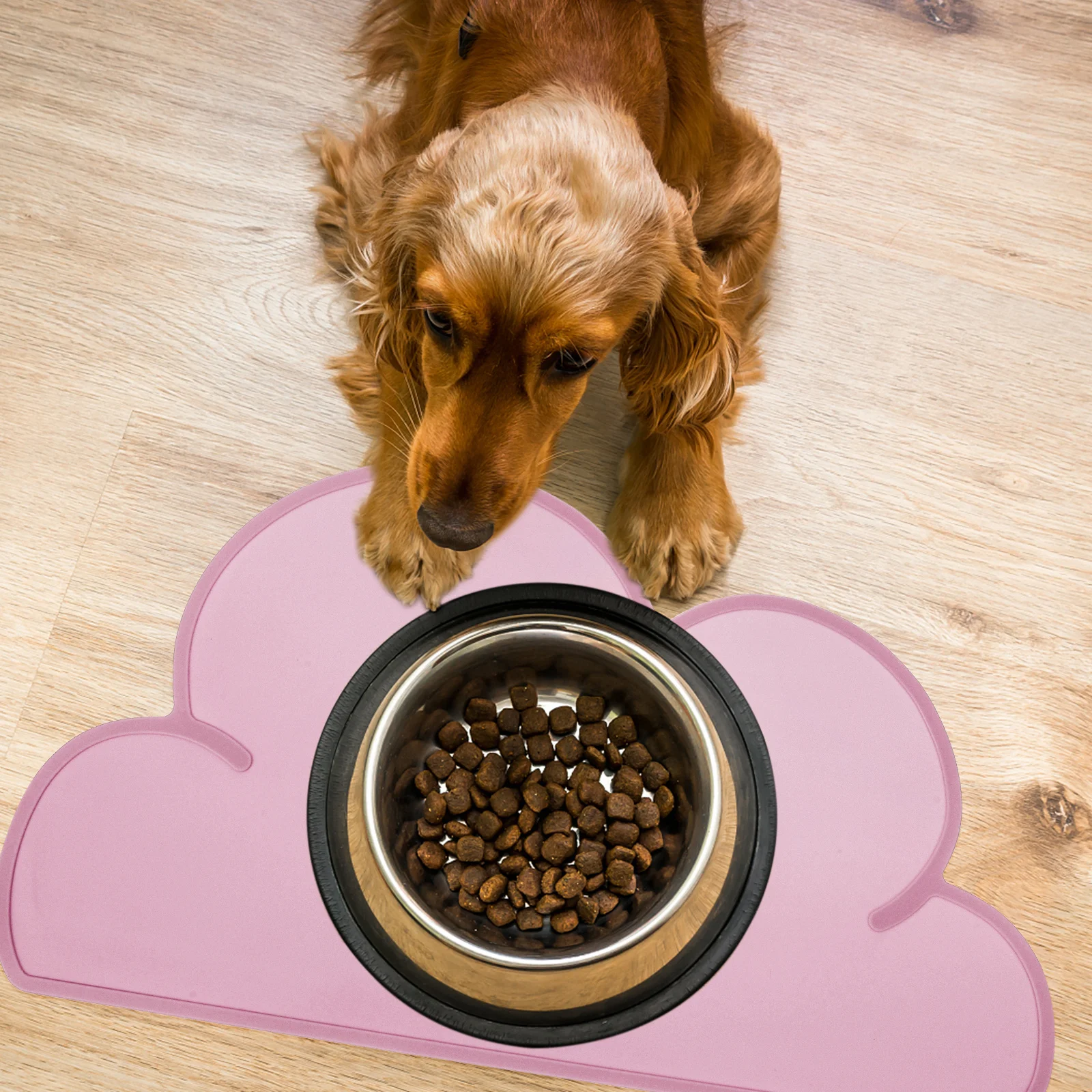 

Pet Feeding Mat Silicone Waterproof Anti-Slip for Cat Dog Tray Easy Clean Household Kitchen Use Feeding Mat