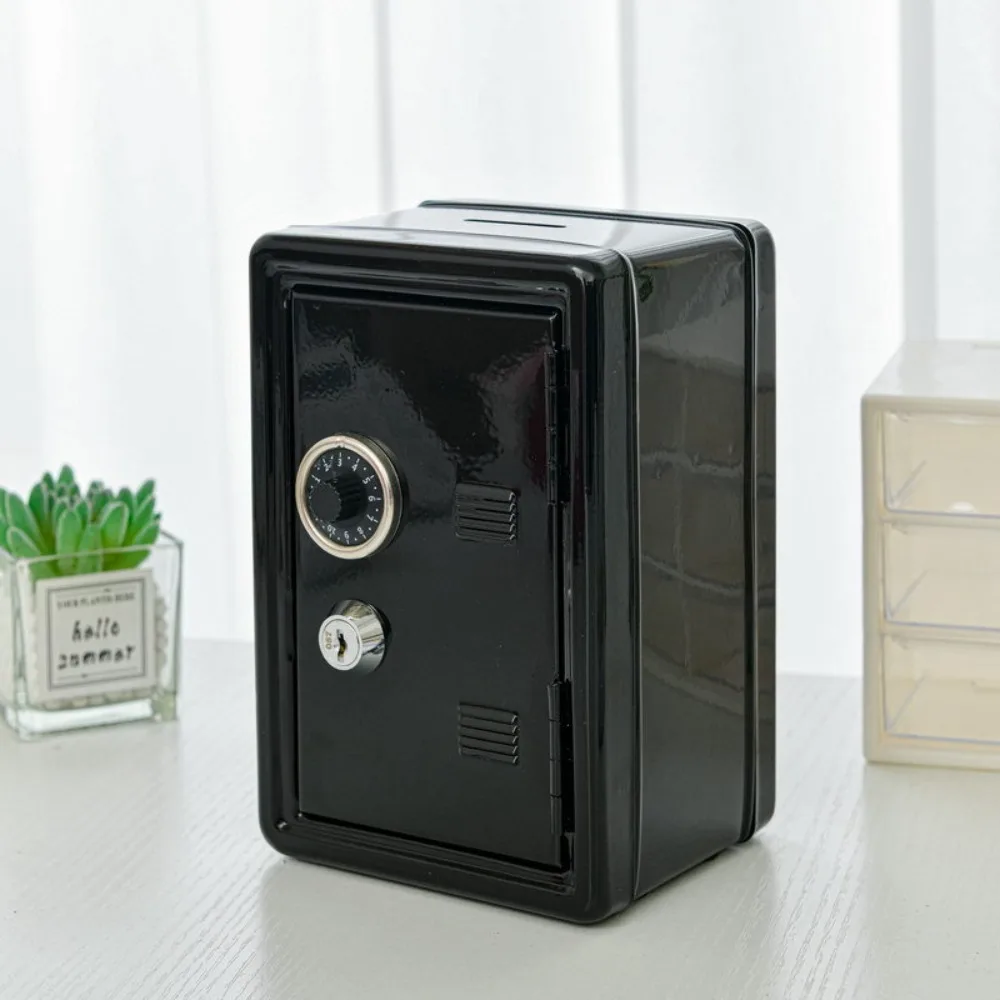 Portable Password Lock Mini Safe Box Anti-Theft Cabinet Strongbox Metal Money Storage Box Desktop Storage