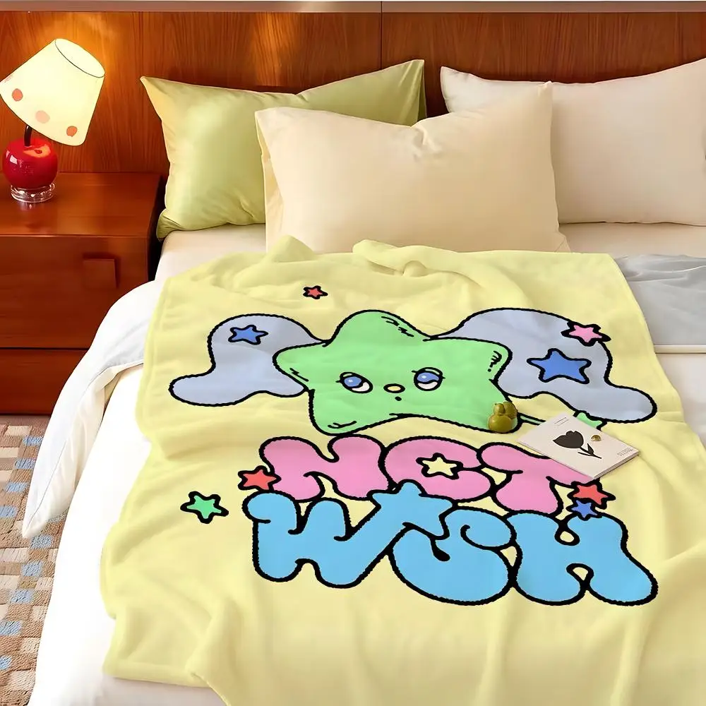 Music n-nctwish Throw Flannel Throw Blanket, Lightweight Cozy, Durable Washable cute Cool