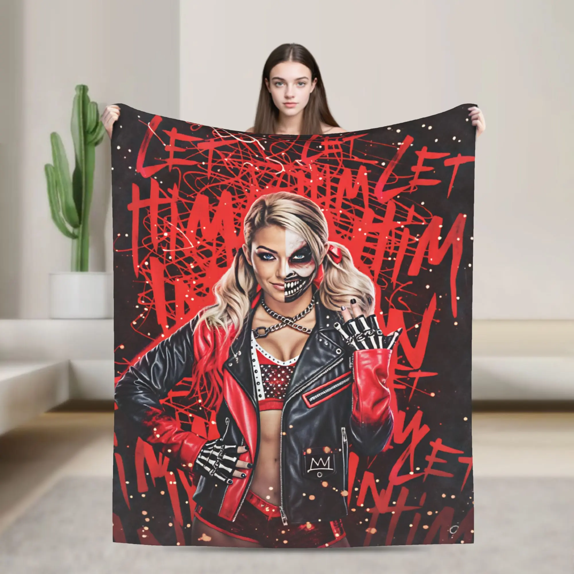 Couverture A-Alexa Bliss de qualité supérieure, douce et chaude, idéale pour l'automne, les voyages en avion, le canapé, le lit, ou comme couvre-lit fantaisie.