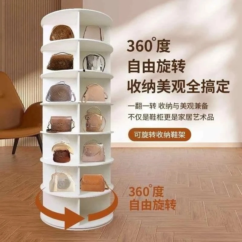 

Rotating Shoe Rack Tower 7-layer Organizer, Vertical Rotating Shoe Display, Rotating 360 Degree White Shoe Rack Storage