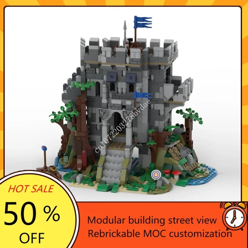 1141PCS Customized MOC Medieval Castle Model Castle In The Forest Building Blocks Technology Bricks Creative Assembly Toys Gifts