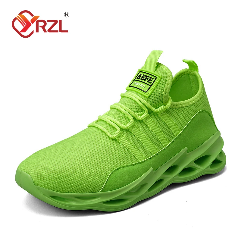

YRZL Men's Sneakers Casual Summer Breathable Mesh Shoes Anti Slip Lightweight Walking Outdoor Sports Sneakers for Man Size 47