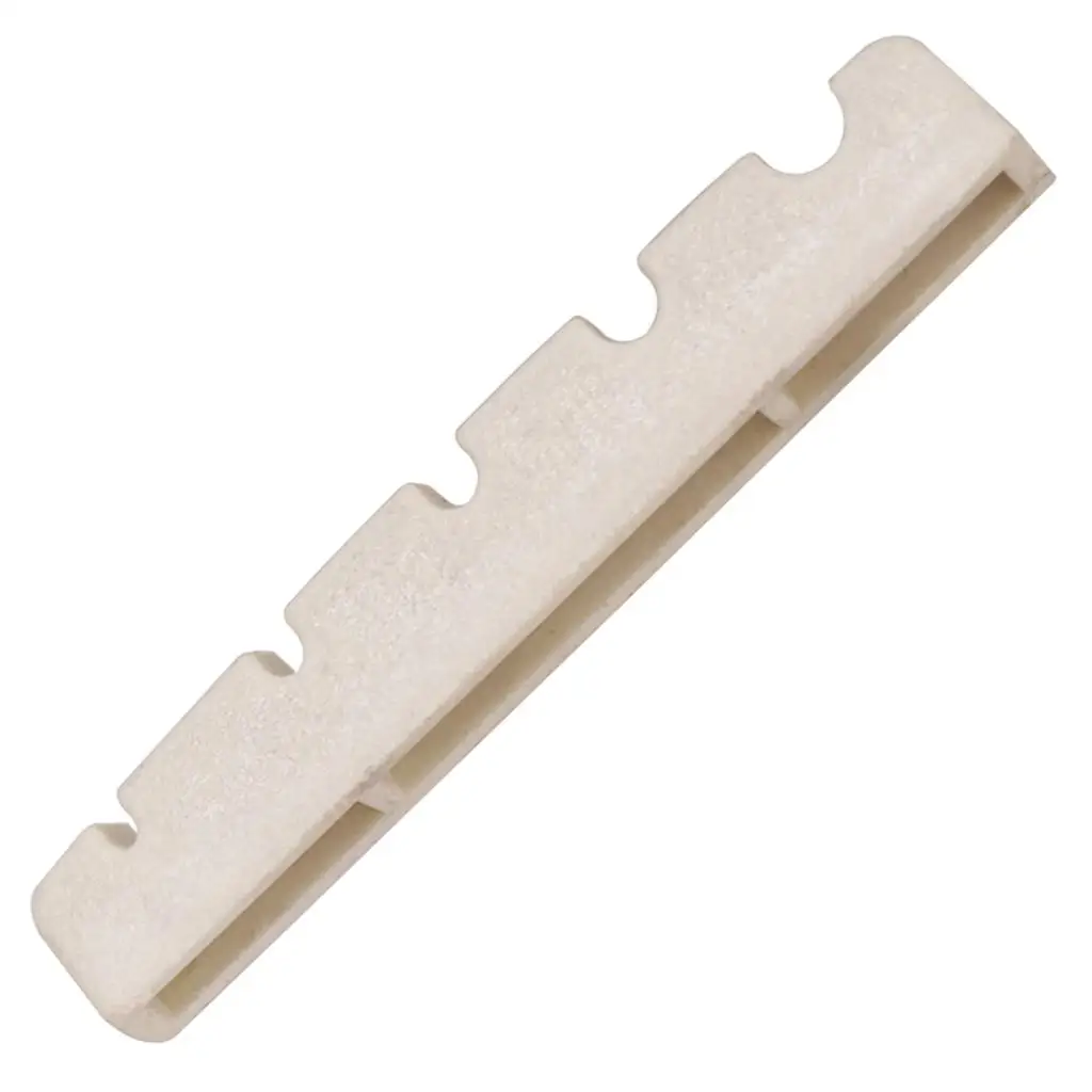 Electric Bass Accessory 5 String Slotted Plastic Bridge Nut for Replacing Bass Guitar Neck Nuts view 4