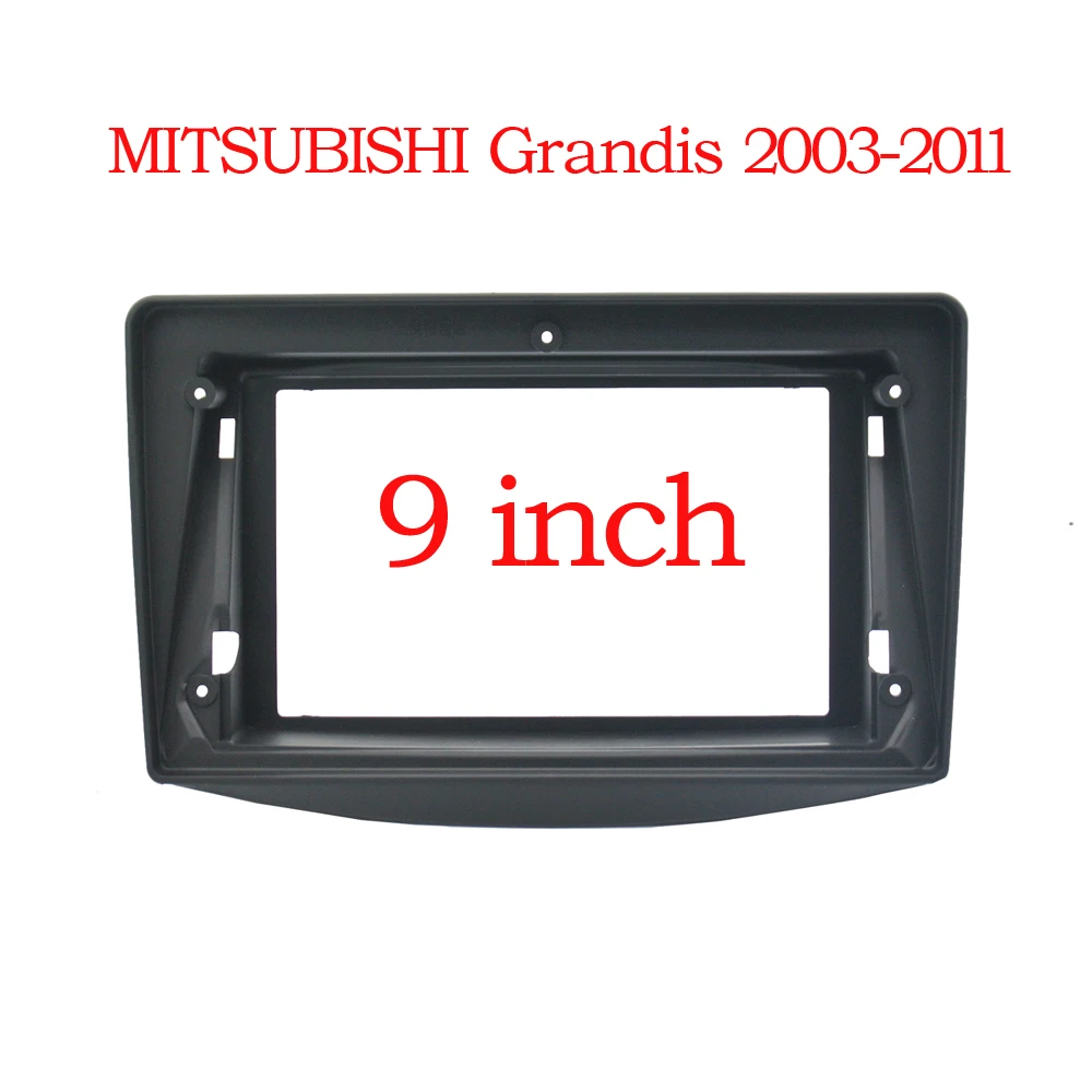 2 Din Car DVD Frame Audio Fitting Adaptor Dash Trim Kits Facia Panel 9 inch For Mitsubishi Grandis 03-11 Double Din Radio Player