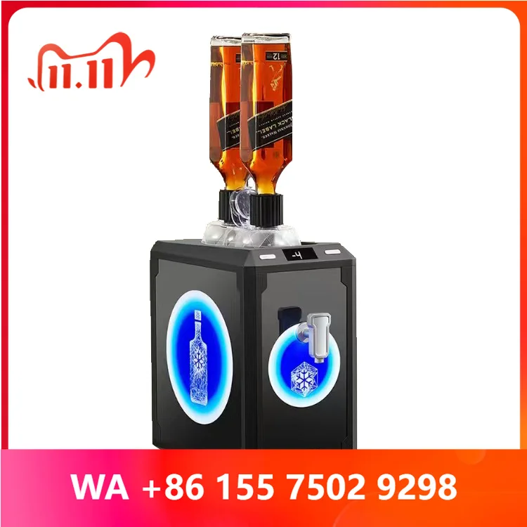 odka Tequila Whisky Brandy Compressor Spirit Cooler Cold Shot Dispenser with Luminous Logo