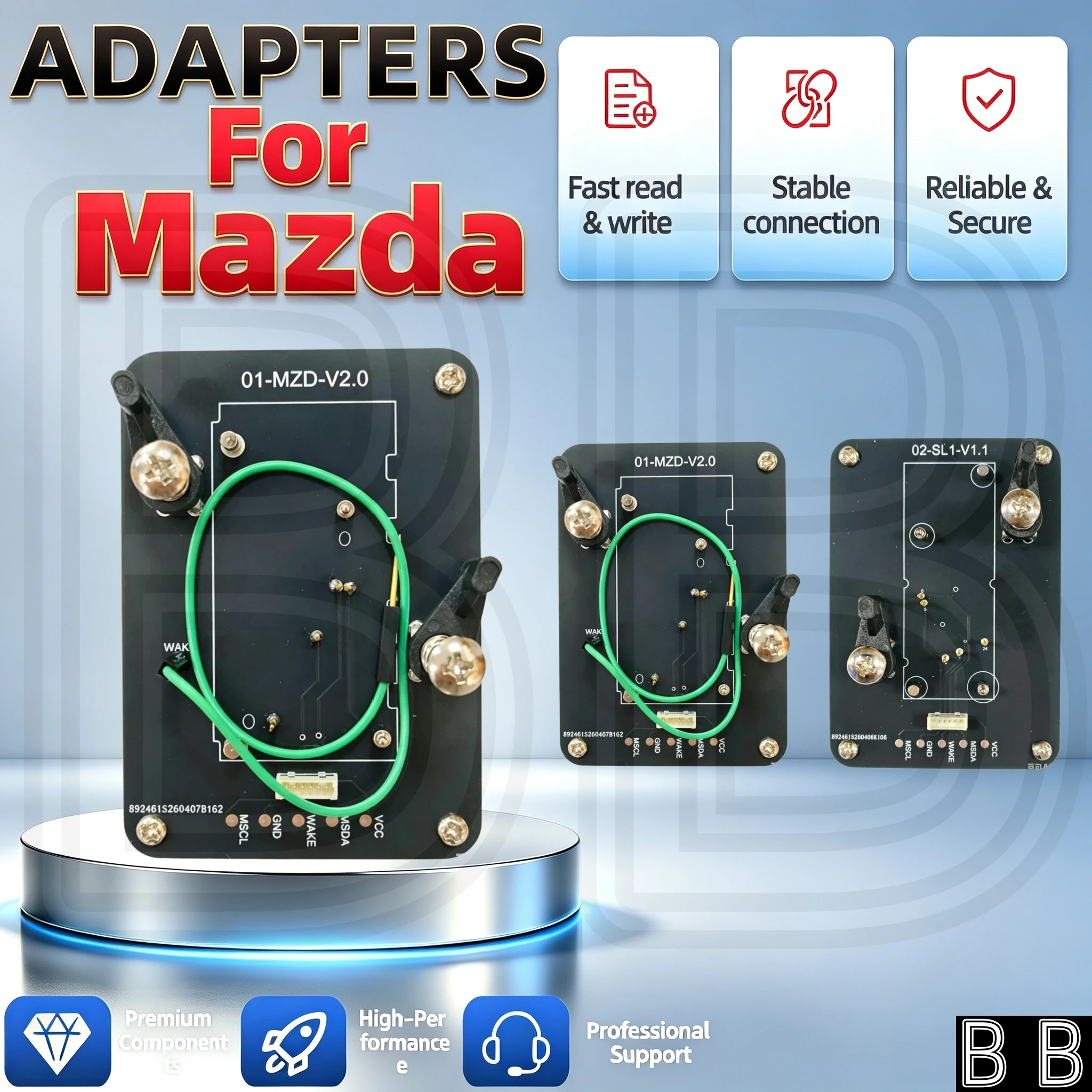 Mckb01/02 Adapter, Suitable for Mazda, Compatible with Nxp Killer Kd Xhorse... Devices for Solder-Free Reading, Writing, and Cloning