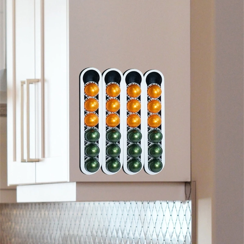 Soporte café a estante para cápsulas café, estante almacenamiento Material acrílico, estante para cápsulas