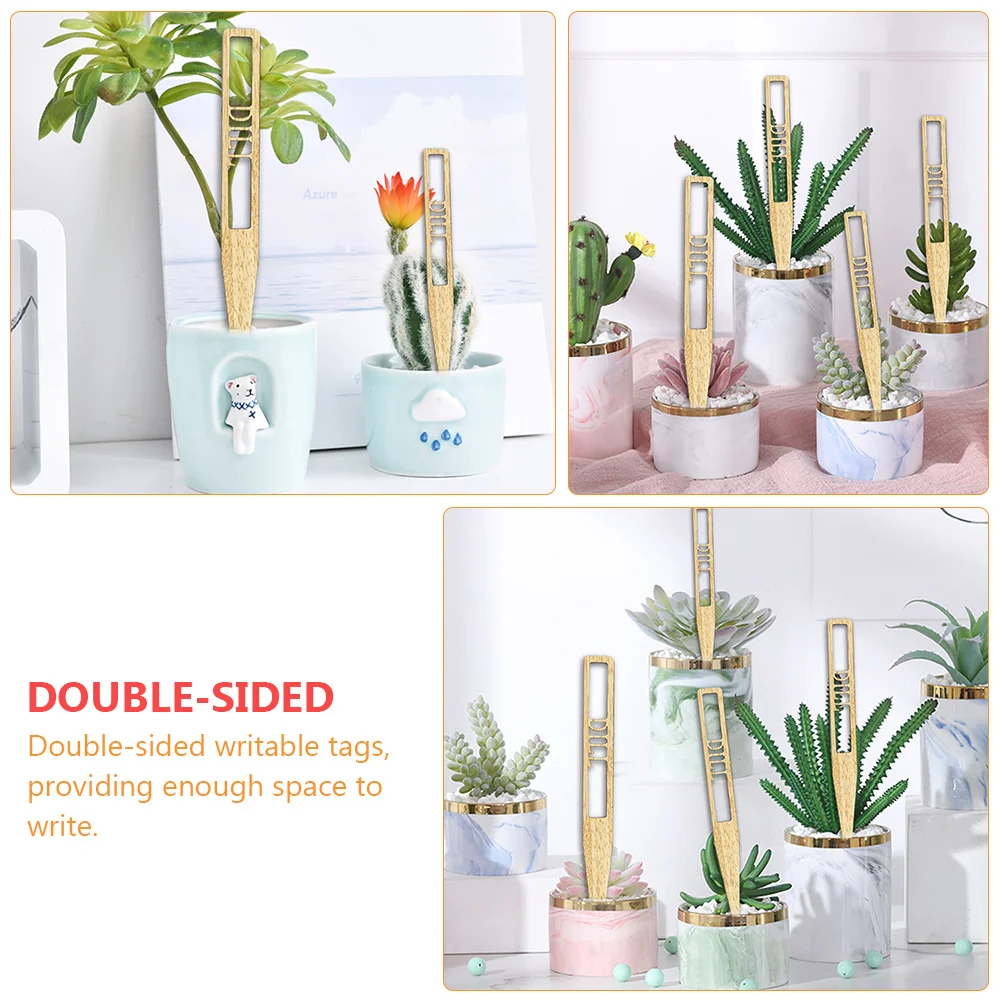 

12Pcs Wooden Garden Plant Tags Eco-Friendly Biodegradable Labels for Indoor Outdoor Potted Plants Herbs Flowers Creative