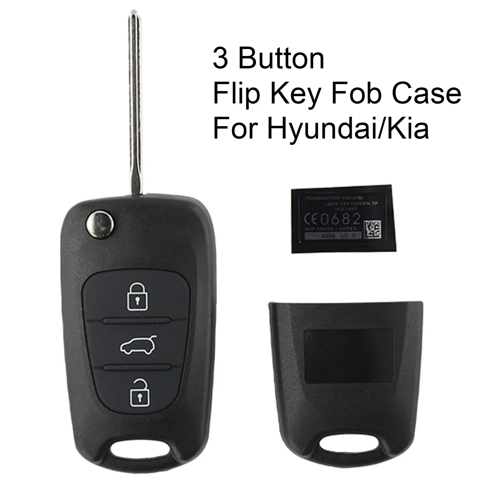 Key Housing for Hyundai Avante I20 I30 IX35 Remote Car Key Shell Fob Cover Case Flip Folding for Kia with Blade 3 Button
