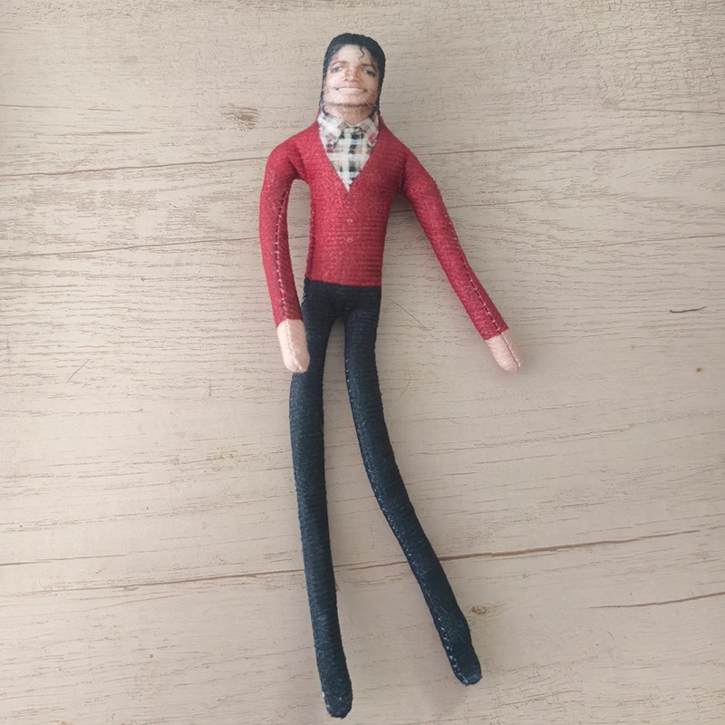 Michael Jackson Famous Singer Cosplay Prop Doll Plush Stuffed Dolls Ornaments Abstract Joint Mobility Mouse Figure for Car Decor view 3