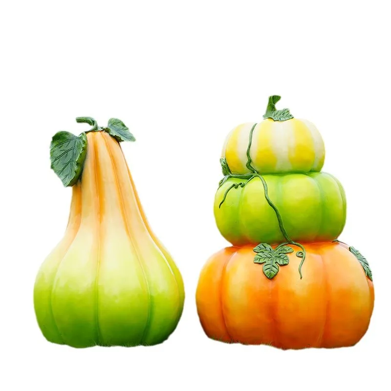 Outdoor simulation vegetable modeling pumpkin ornament fiberglass sculpture garden garden decoration garden landscape sketch