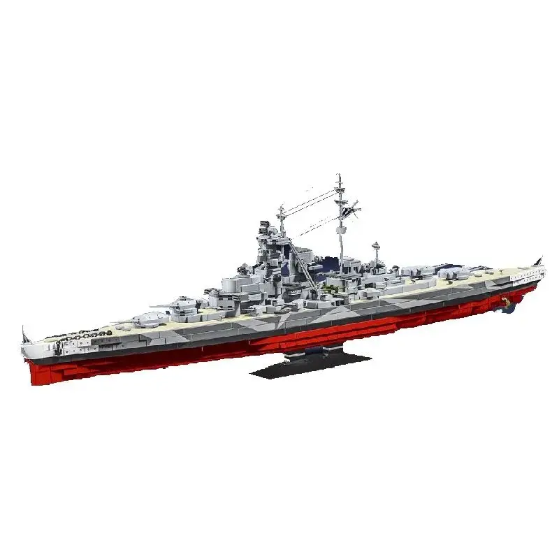 2738PCS 티르피츠 잠수함 전함 조립 모델 세트 전함 모듈식 블록 조립 모델 키트 DIY 장난감 성인 선물