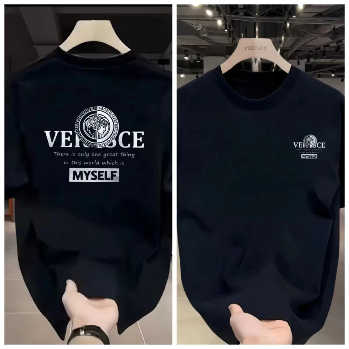 

Модная брендовая футболка с принтом 2026 года, летняя, класса люкс, из шелка и чистого хлопка, с коротким рукавом, для мужчин и женщин, трендовый топ