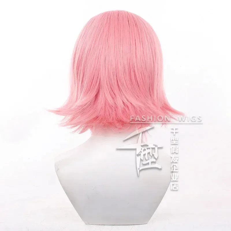 Anime Haruno Sakura Coaplay Wig Pink Short Women Cosplay Hair High Quality Hair Halloween + Free Wig Cap