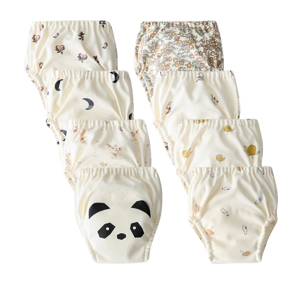 

Новые тканевые водонепроницаемые тренировочные штаны для маленьких детей, милые хлопковые подгузники, моющиеся шорты для младенцев, подгузники, трусики, нижнее белье для смены подгузников