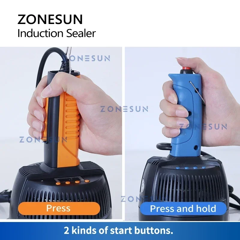 ZONESUN Manual Hand Held Electromagnetic Induction Sealer Bottle Sealing Machine Aluminum Foil Medical Plastic Capping machine