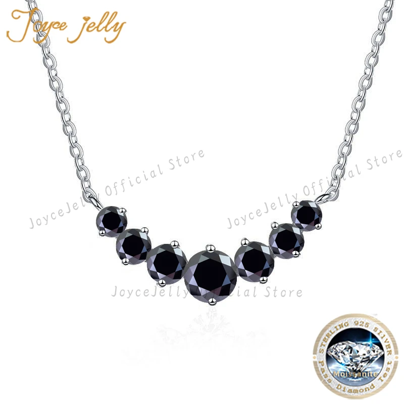 Joyce jelly alle Moissan ite Halskette für Frauen Hochzeit feinen Schmuck mit gra zertifizierten 925 Sterling Silber plattiert 18 Karat Weißgold – Detail 6