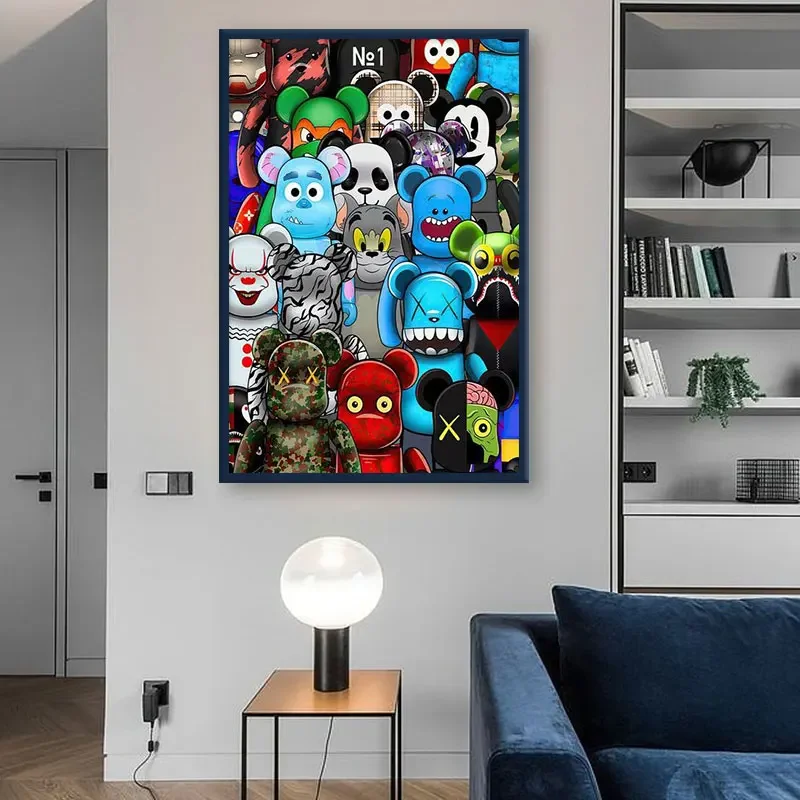 ديزني الكرتون دور الكتابة على الجدران ملصق ، قماش اللوحة ، صورة مضحكة ، جدار يطبع ، المنزل جدارية ، بار ، الشارع ، غرفة نوم الأطفال ، هدية الديكور