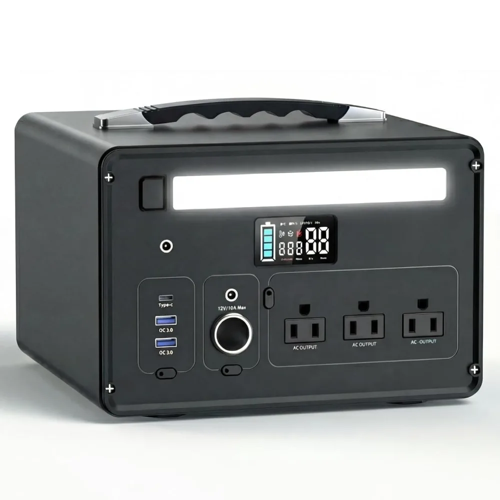 new Portable Power Station 1000W (2000W Surge), 1008Wh LiFePO4 Power Station with 3 AC Outlet, 140W USB-C Fast, Customized