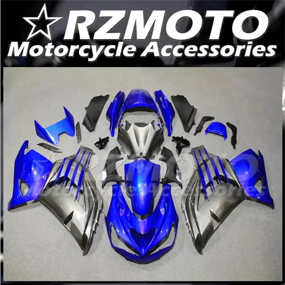 4Gifts New ABS Fairings Kit Fit For Kawasaki ZX-14R ZZR1400 2012 2013 2014 2015 2016 2017 2018 2019 Bodywork Set Blue Gray