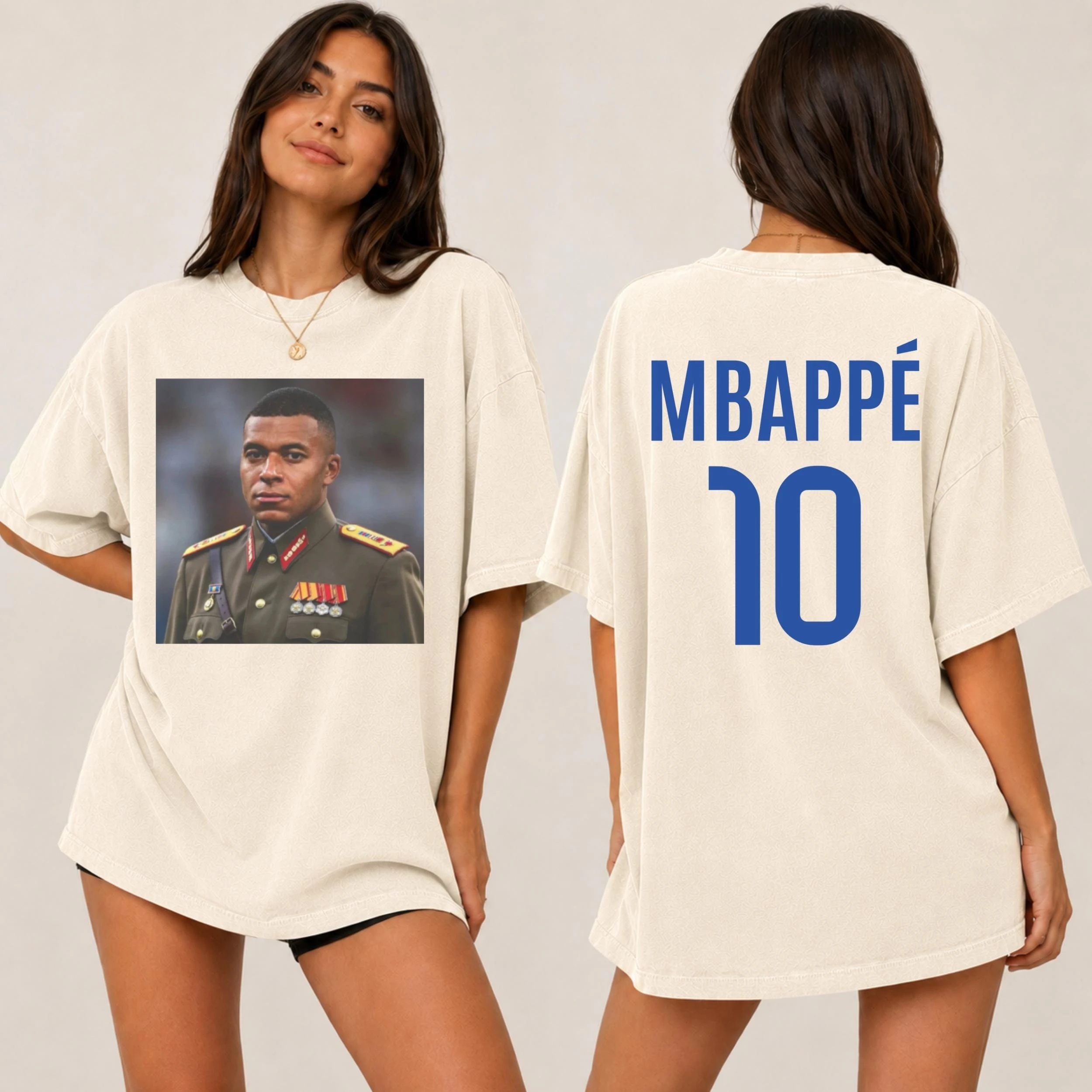 Kylian Mbappé Dictador Meme #10 Graphic France Football Fan T-Shirt 100%Cotton Men's Women's Y2k Oversized Tshirt Casual Tee