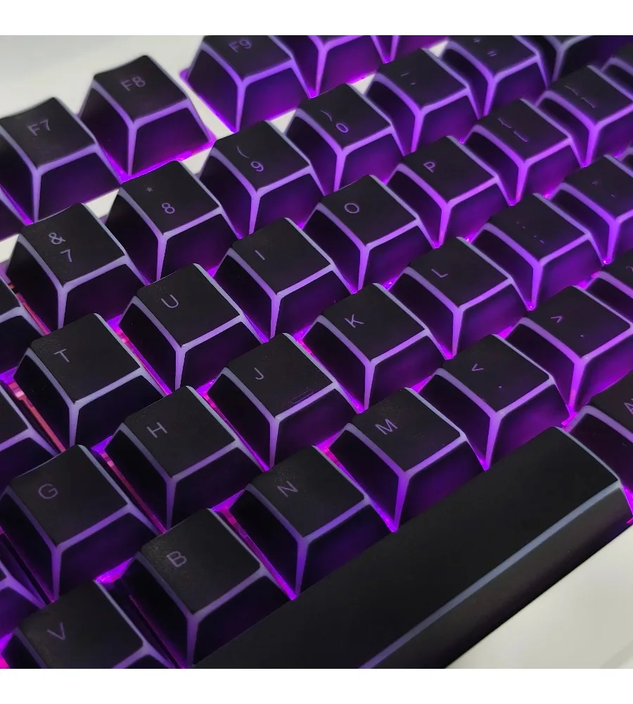 Original Thermally Sublimated Mechanical Keycaps Wolf Spider F87 Mai From Ace68 Black Folded Corners Transparent