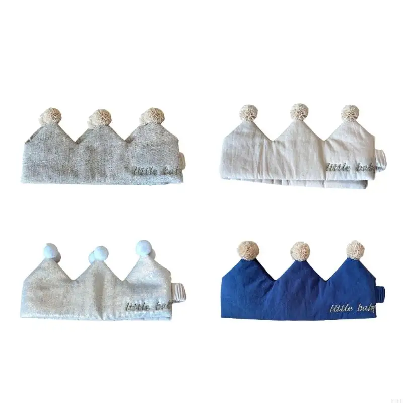 

97BE Adjustable Baby Crowned Headwear For Newborns 100 Days Photoshoot Party Decorations