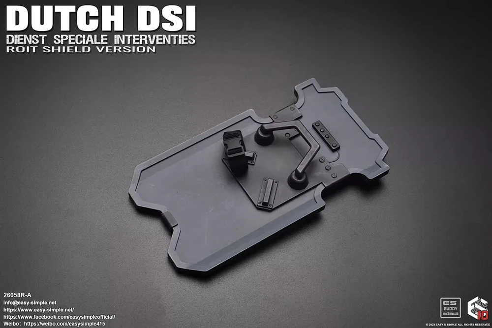 1/6 EASY&SIMPLE ES26058RB DUTCH DSI Soldier Toys Model Shield PVC Material Not Real For 12