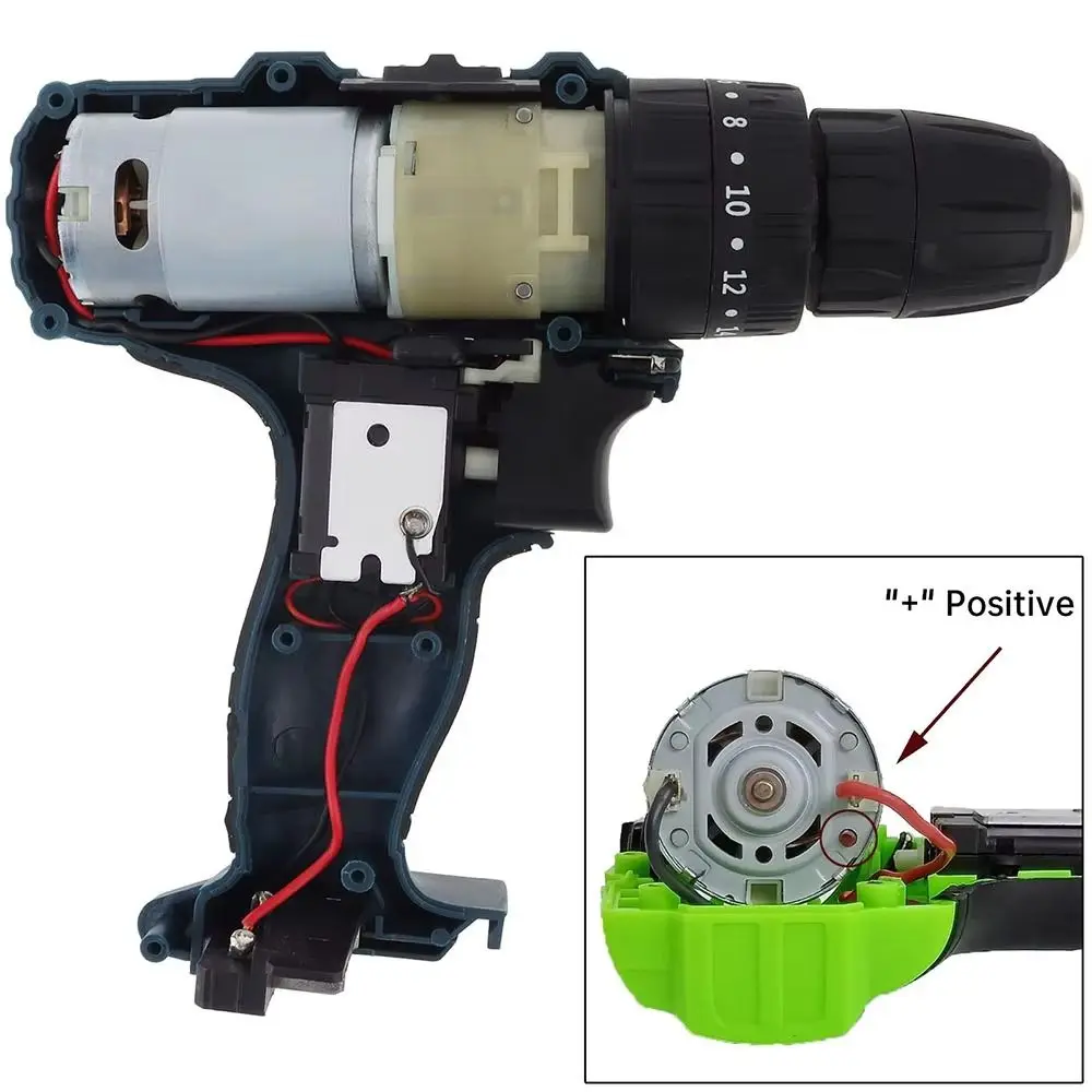 10.8V/12V/14.4V/16.8V/18V//25V RS550 Motor 12 Teeth Metal Power Tool Accessories with High Torque Gear Box Cordless