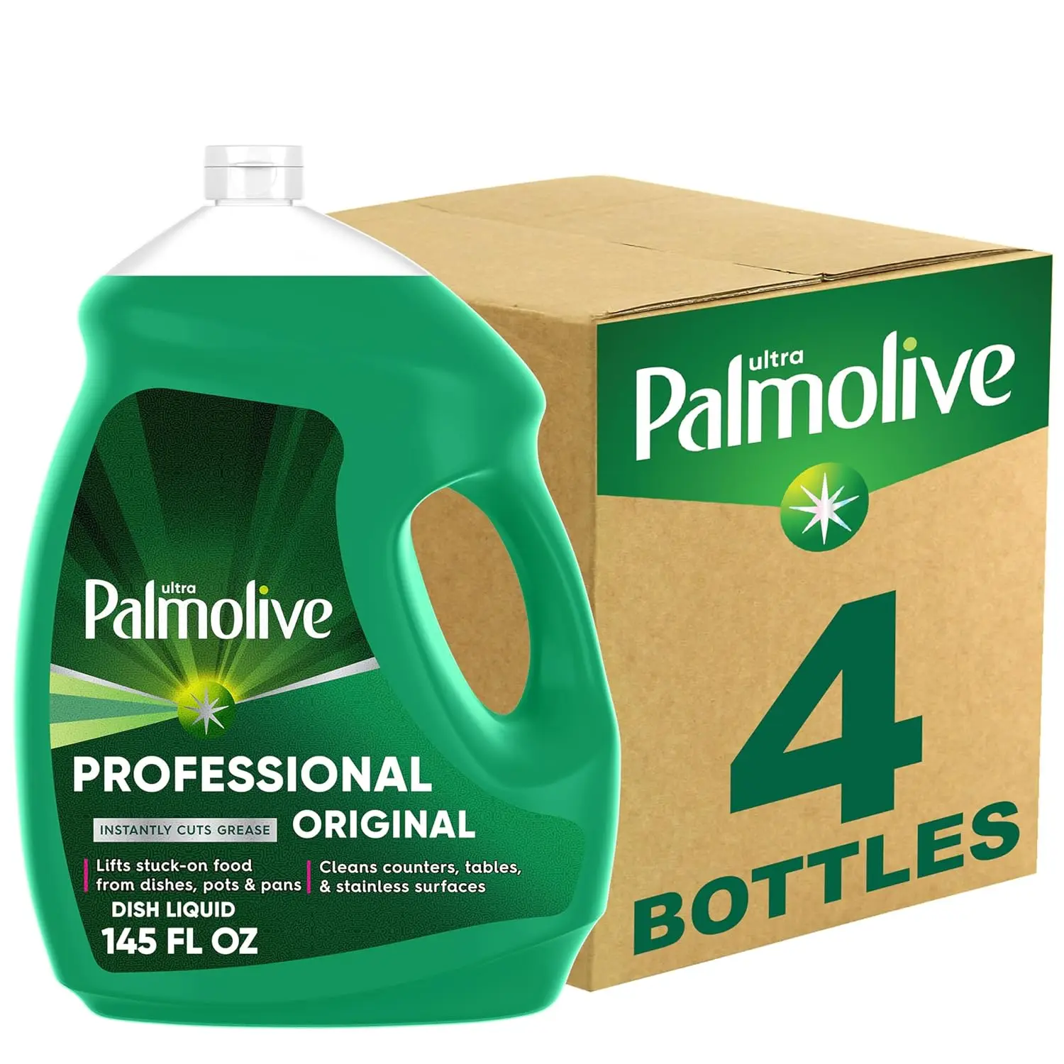 

Профессиональная жидкость для мытья посуды, свежий аромат, бутылка на 145 унций, упаковка из 4 шт.