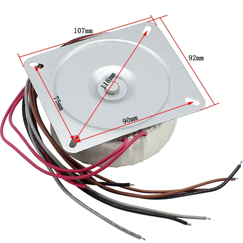 Pure Copper Toroidal Transformer for 200W Audio Amplifier, AC220V to Dual 12V AC Ring Power Transformer