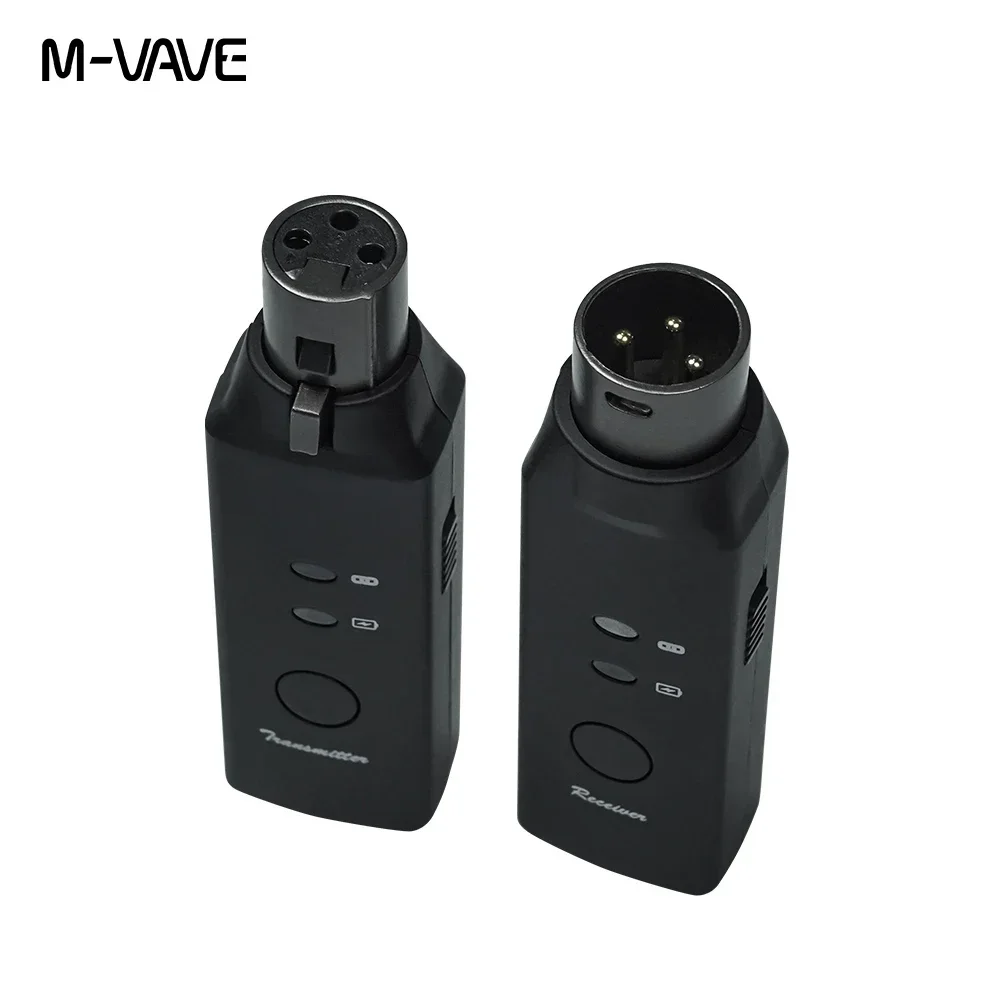 M-VAVE WP-7 2.4G Wireless Microphone Xlr Transmitter Receiver Wireless Mic System for Dynamic Microphones Dual-channel