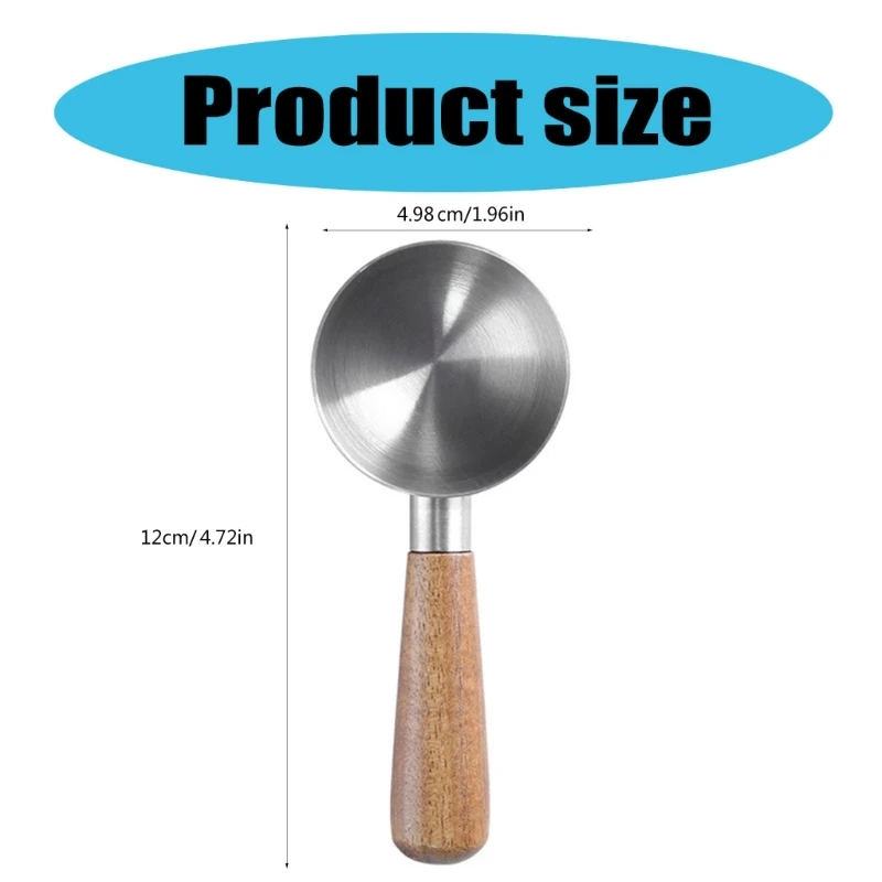 12 グラム木製ハンドルコーヒー計量スプーンコーヒーアクセサリーコーヒー測定ガジェット