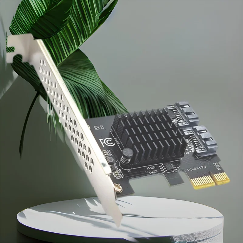 Adapter PCIE to SATA Expansion Card PCI-E SATA Riser Card ASM1061 Chip PCI Express X1 to 2 Port SATA3 6Gb Controller for Desktop